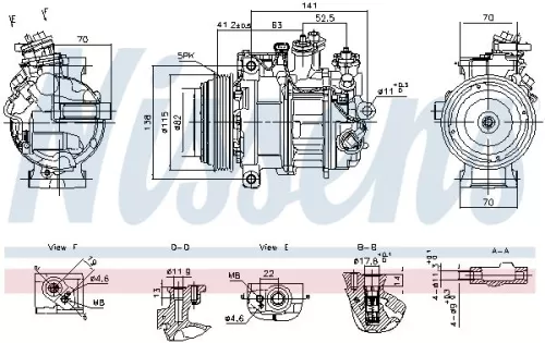 NISSENS Compressor, air conditioning (890919)