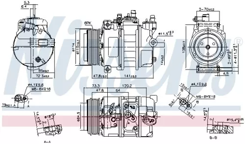 NISSENS Compressor, air conditioning (89496)