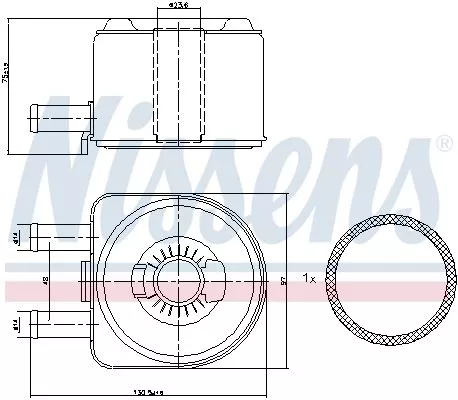 NISSENS Oil Cooler, engine oil (90603)
