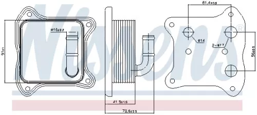 NISSENS Oil Cooler, engine oil (90680)
