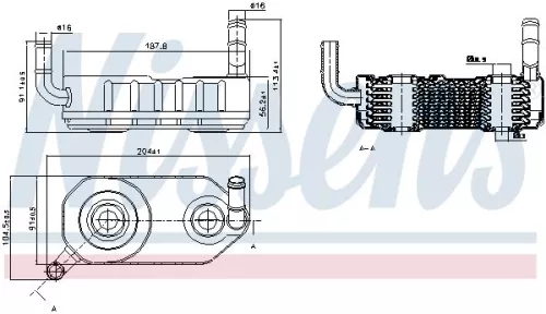 NISSENS Oil Cooler, automatic transmission (90708)