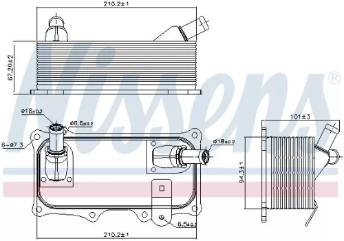 NISSENS Oil Cooler, engine oil (90785)