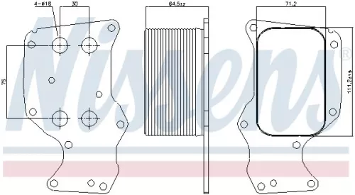 NISSENS Oil Cooler, engine oil (90851)