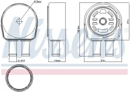 NISSENS Oil Cooler, engine oil (90946)