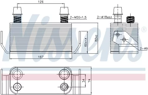 NISSENS Oil Cooler, automatic transmission (91178)