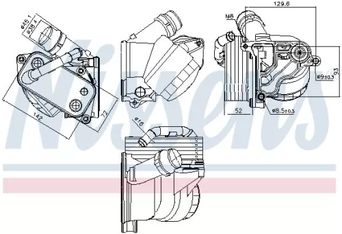 NISSENS Oil Cooler, engine oil (91322)