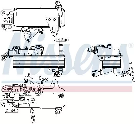 NISSENS Oil Cooler, automatic transmission (91480)