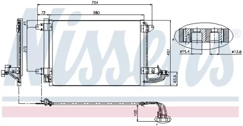 NISSENS Condenser, air conditioning (94684)