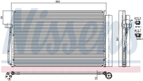 NISSENS Condenser, air conditioning (94747)