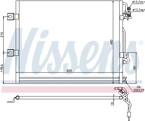 NISSENS Condenser, air conditioning (94858)