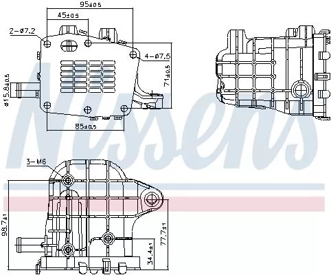NISSENS Cooler, exhaust gas recirculation (989481)