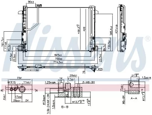 NISSENS Condenser, air conditioning (940035)
