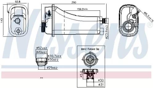 NISSENS Expansion Tank, coolant (996155)