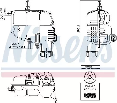 NISSENS Expansion Tank, coolant (996185)
