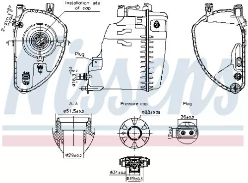NISSENS Expansion Tank, coolant (996198)