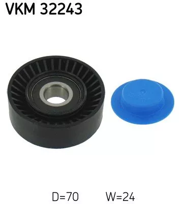 SKF Deflection/Guide Pulley, V-ribbed belt (VKM32243)