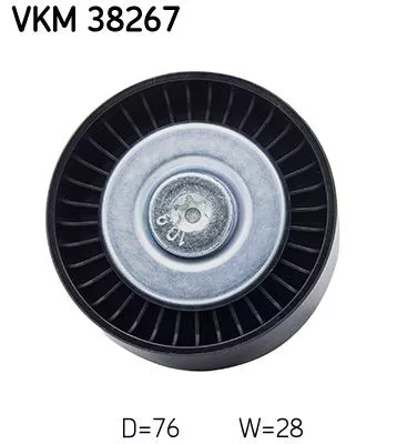 SKF Deflection/Guide Pulley, V-ribbed belt (VKM38267)