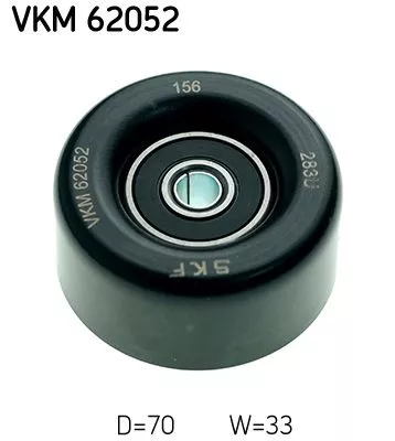 SKF Deflection/Guide Pulley, V-ribbed belt (VKM62052)