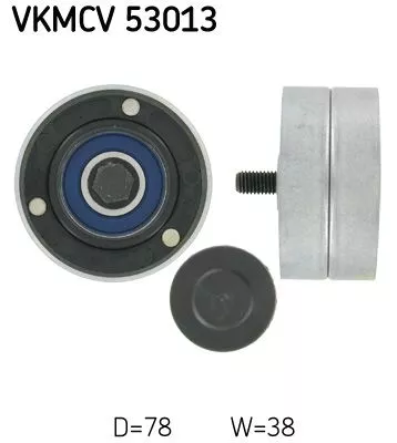 SKF Deflection/Guide Pulley, V-ribbed belt (VKMCV 53013)