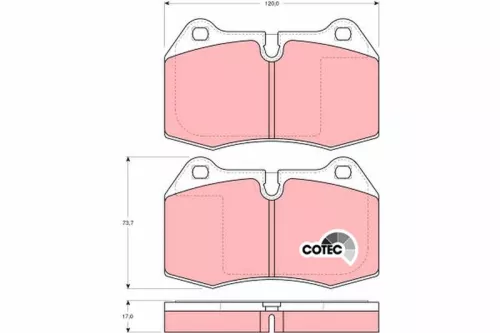 TRW Brake Pad Set, disc brake (GDB1269)