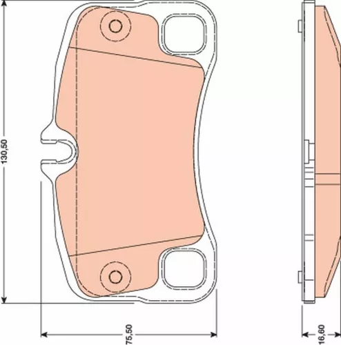TRW Brake Pad Set, disc brake (GDB1792)