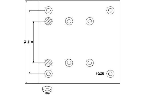Brake Lining Kit, drum brake