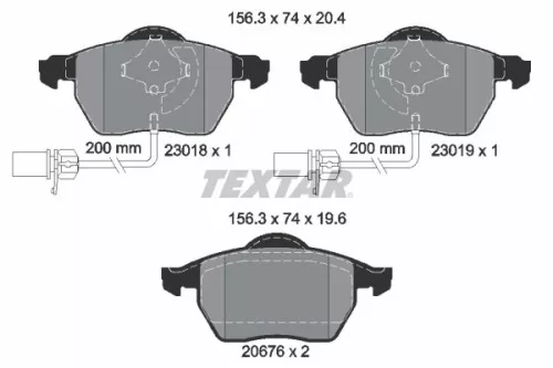TEXTAR Brake Pad Set, disc brake (2301802)
