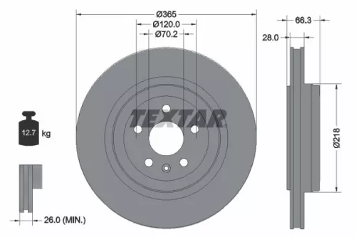TEXTAR Brake Disc (92313803)