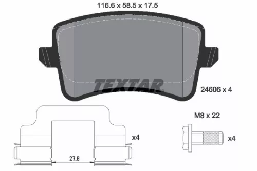 TEXTAR Brake Pad Set, disc brake (2460601)