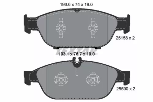 TEXTAR Brake Pad Set, disc brake (2515803)