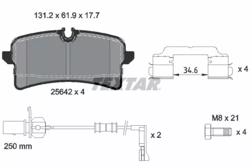 TEXTAR Brake Pad Set, disc brake (2564201)
