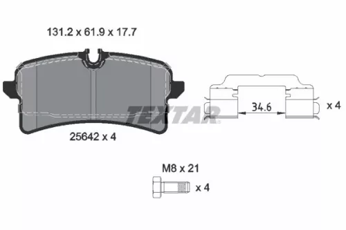 TEXTAR Brake Pad Set, disc brake (2564203)