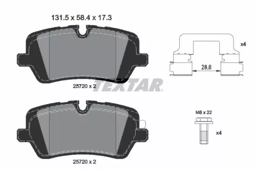 TEXTAR Brake Pad Set, disc brake (2572001)