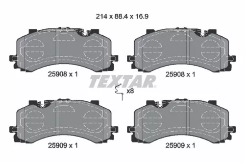 TEXTAR Brake Pad Set, disc brake (2590801)