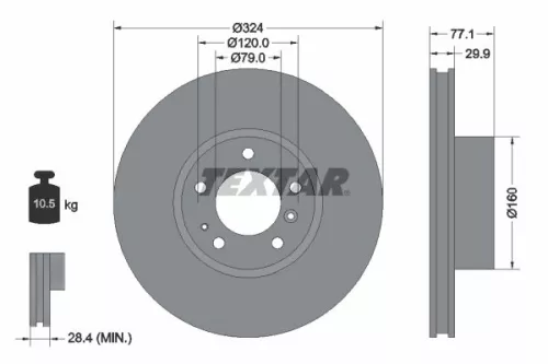 TEXTAR Brake Disc (92058300)