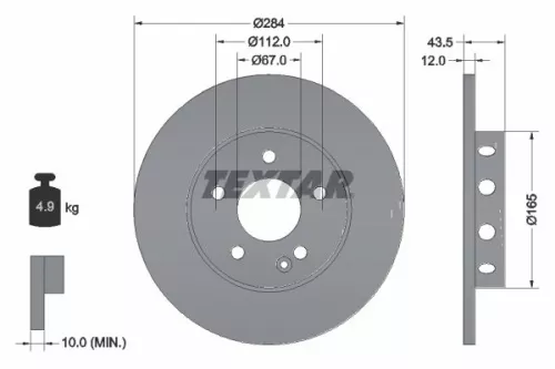 TEXTAR Brake Disc (92059303)