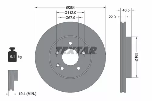 TEXTAR Brake Disc (92059403)