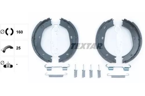 TEXTAR Brake Shoe Set, parking brake (91025900)