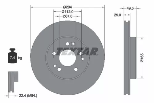TEXTAR Brake Disc (92060000)