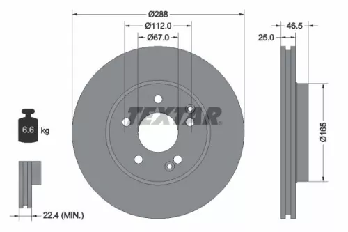 TEXTAR Brake Disc (92105905)
