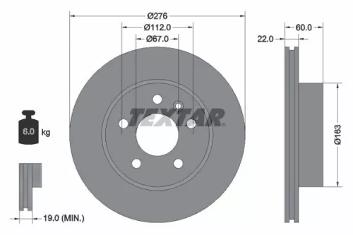 TEXTAR Brake Disc (92074403)