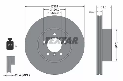 TEXTAR Brake Disc (92122805)