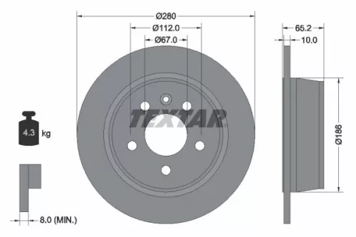 TEXTAR Brake Disc (92074503)