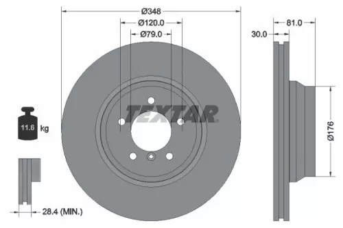 TEXTAR Brake Disc (92122905)