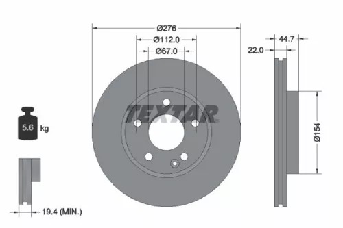 TEXTAR Brake Disc (92131903)