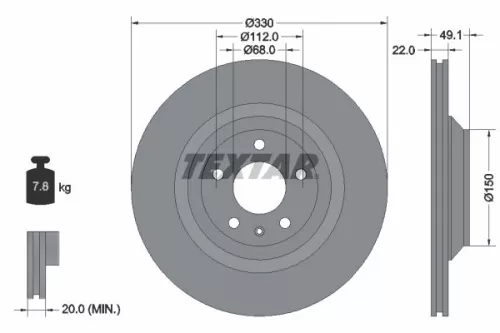 TEXTAR Brake Disc (92132603)