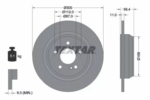 TEXTAR Brake Disc (92099403)