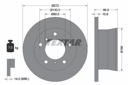 TEXTAR Brake Disc (92137603)