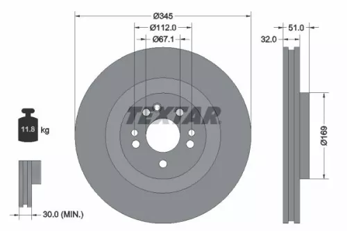 TEXTAR Brake Disc (92103205)