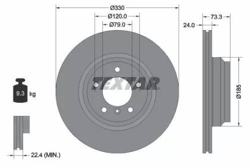 TEXTAR Brake Disc (92137805)